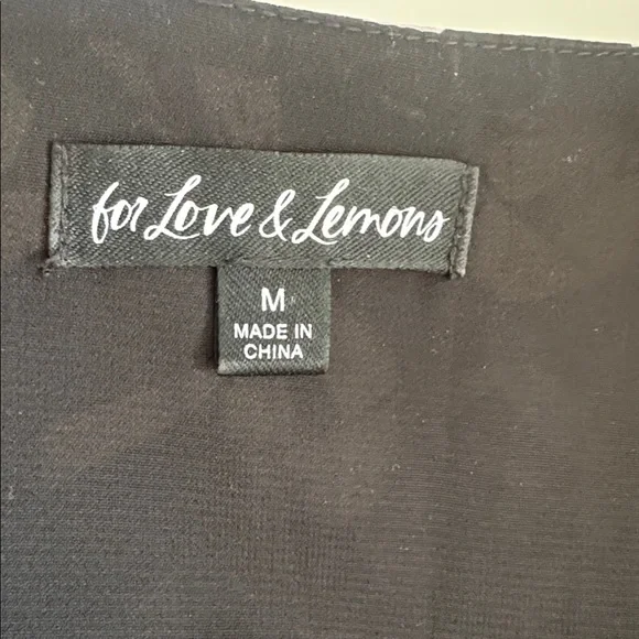 For Love & Lemons Angelica Bow Print Puff Ruched Sleeve Button Front Dress sz M - Picture 6 of 10